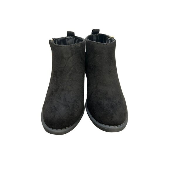 Fabkids Girl's Glitter Low Cuban Heel Zip-Up Booties DB8 Black Size US: 12 - Picture 4 of 10